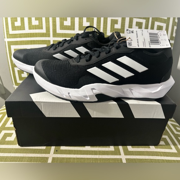 NWT! Adidas Men’s AMPLIMOVE Core Black/Cloud White/Grey Six TRAINING SHOES 9.5 - Picture 8 of 11